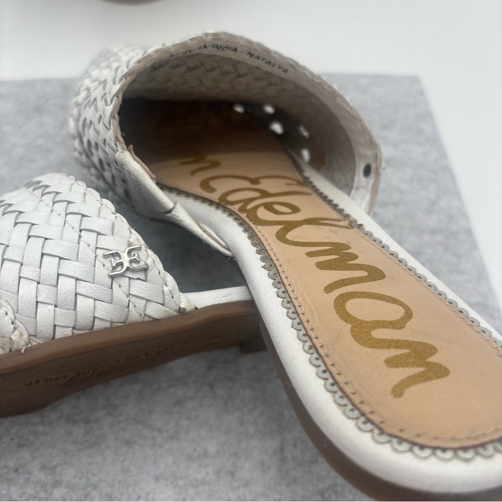 Sam‎ Edelman White Woven Mules - Picture 6 of 8
